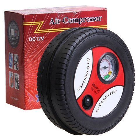 Автомобільний компресор Air Compressor 260 PSI 12V, червоний CAR-COMPRESSOR-260PSI-RED фото